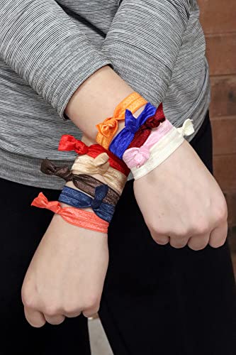 Kenz Laurenz No Crease Hair Ties - Ouchless Ponytail Holders (50 Pack)