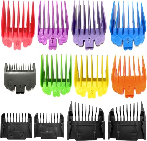 Professional 12 Pack Hair Clipper Guards Set - 1/24" to 1"