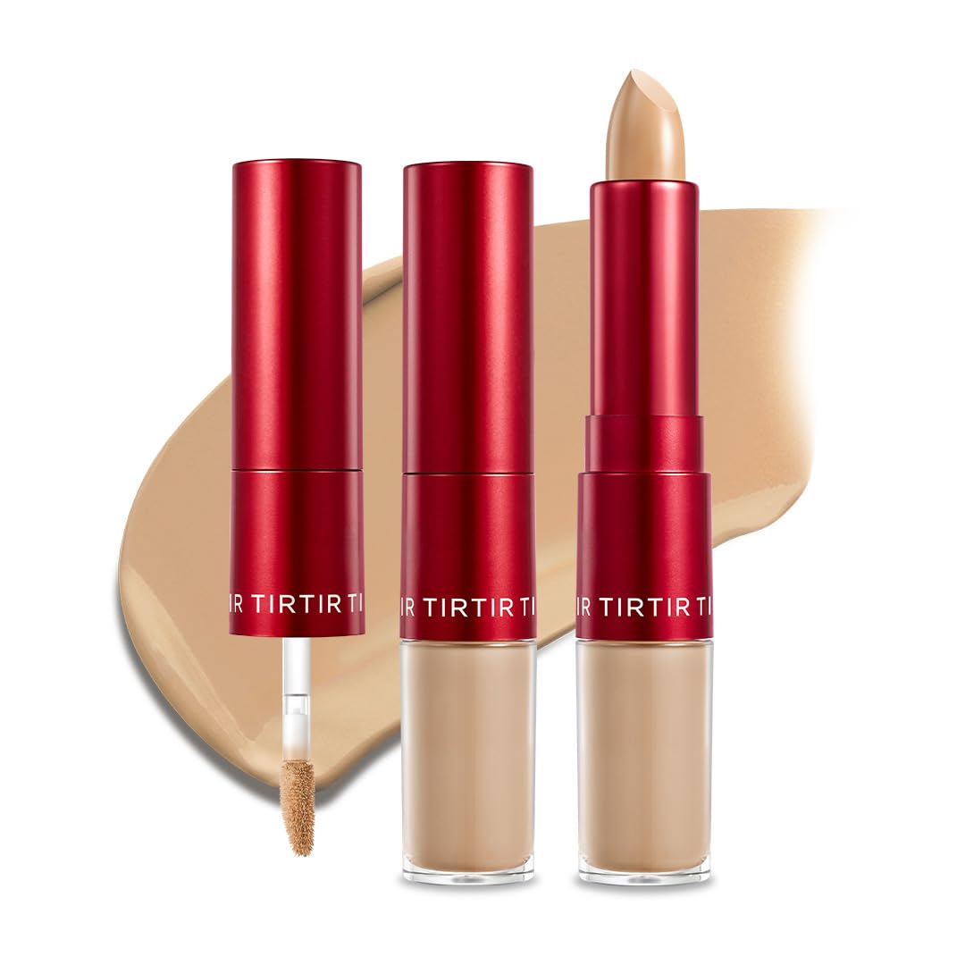 TIRTIR Glide&Hide Blurring Concealer - Creamy Dual Formula for Dark Circles & Wrinkles | #1N, 0.28 Oz