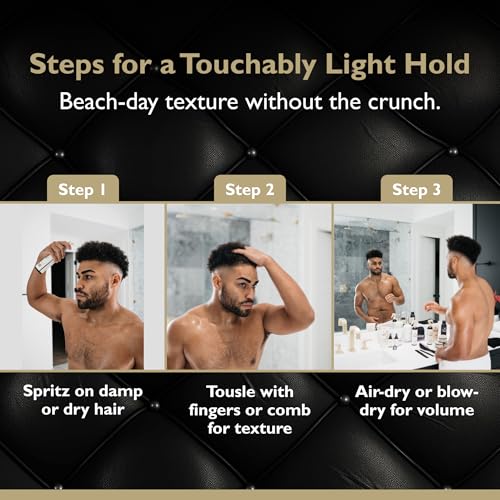 DandyMen Sea Salt Spray for Men - Texturizing Hair Spray, Matte Finish