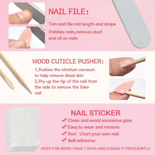 Lifextol Press On Toenails Women Fake Toe Nails Short Acrylic Nail Tips - 576pcs, Includes Adhesive & Tools (Variation: Toenails)