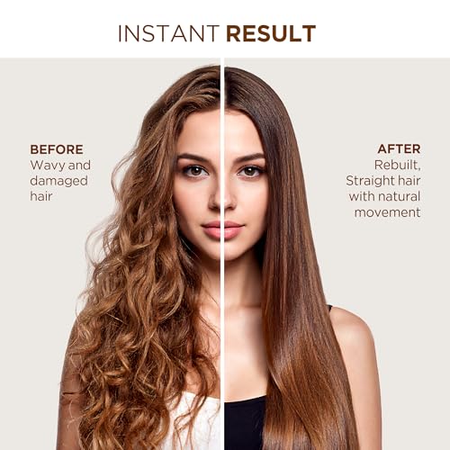 Kativa Brazilian Keratin Express Straightening Kit, Formaldehyde Free At-Home Hair Straightening System for Intensive Frizz Reduction and Sleek Results, Vegan, Up to 12 Weeks