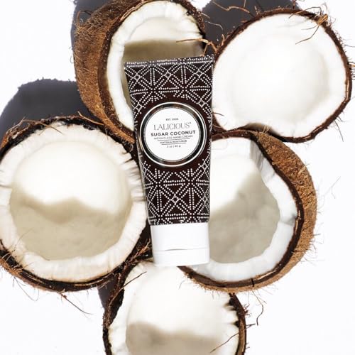 LALICIOUS Sugar Coconut Hand Cream - 3oz Moisturizing Lotion with Mango Butter