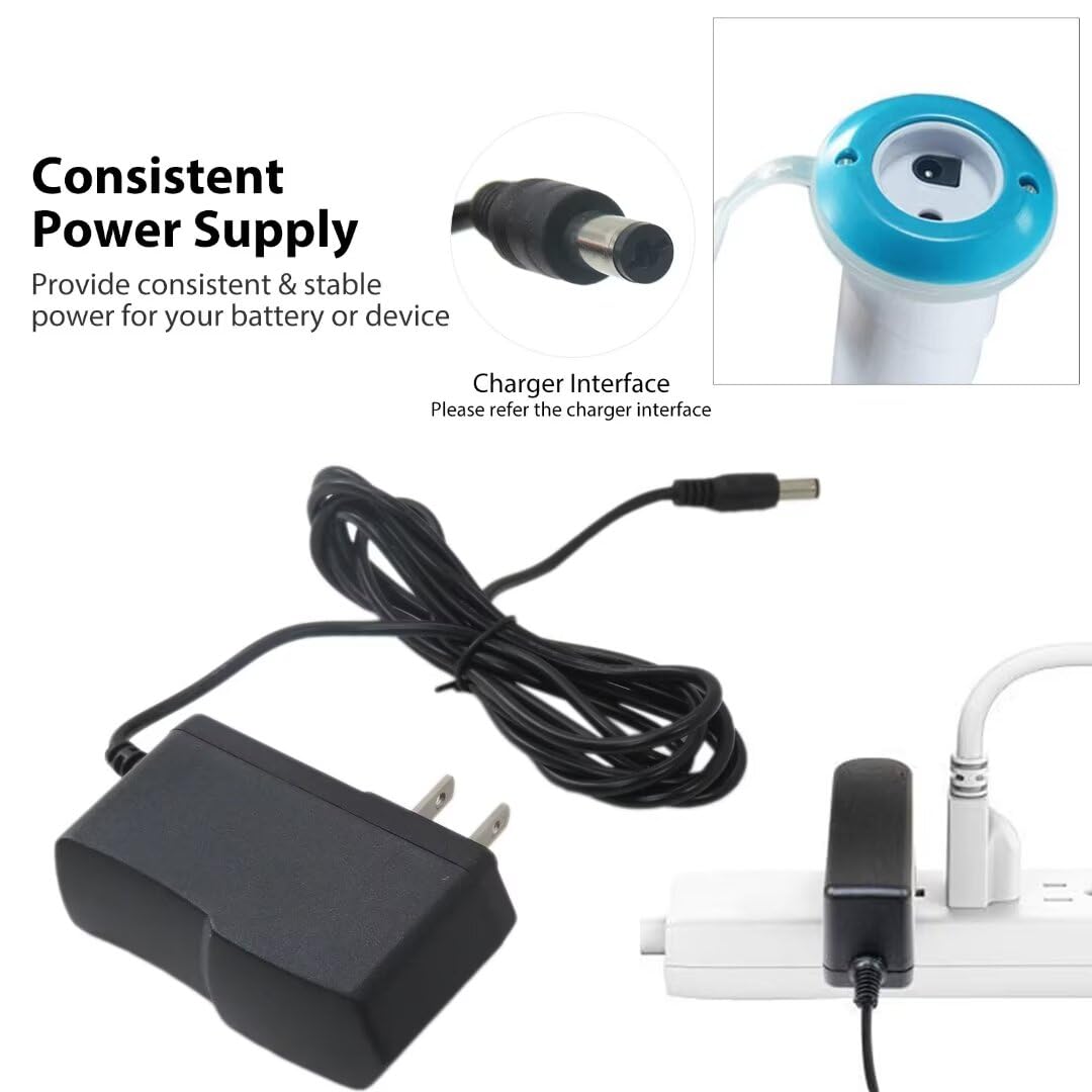 Replacement Charger Replacement for Hurricane Spin Scrubber Brush Rechargeable Turbo Scrubber & TeleBrands Corp Hurricane Spin Scrubber Brush HSS1 HSSI JF-DY085030 by WELURE