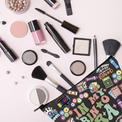 Funny Gaming Makeup Bag for Women, Durable Canvas Cosmetic Travel Pouch