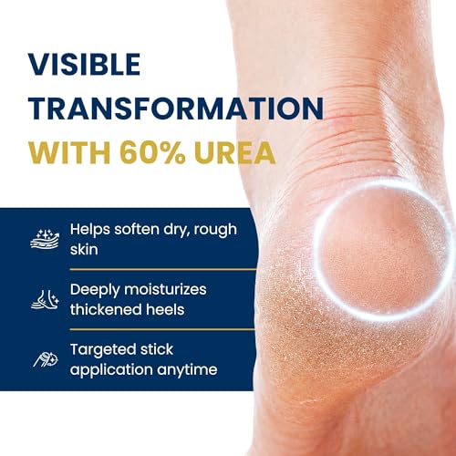 Calvia 60% Urea Foot Care Stick with Salicylic Acid - Heel & Callus Moisturizer, 3 Pack