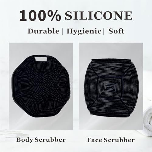 YEADMAL Silicone Body & Face Scrubber Set - Gentle Exfoliator