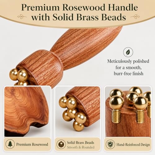 Papipapiqiao Copper Bead Eye Roller & Facial Massage Tool Set (2 Pack)