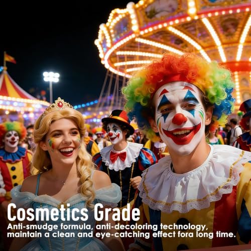 KAICOERLY Purple Water-Based Face & Body Paint Palette for Halloween & Cosplay