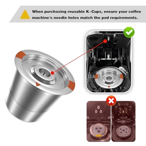 Reusable Stainless Steel K Cups for Keurig - 2 Pack Coffee Pods