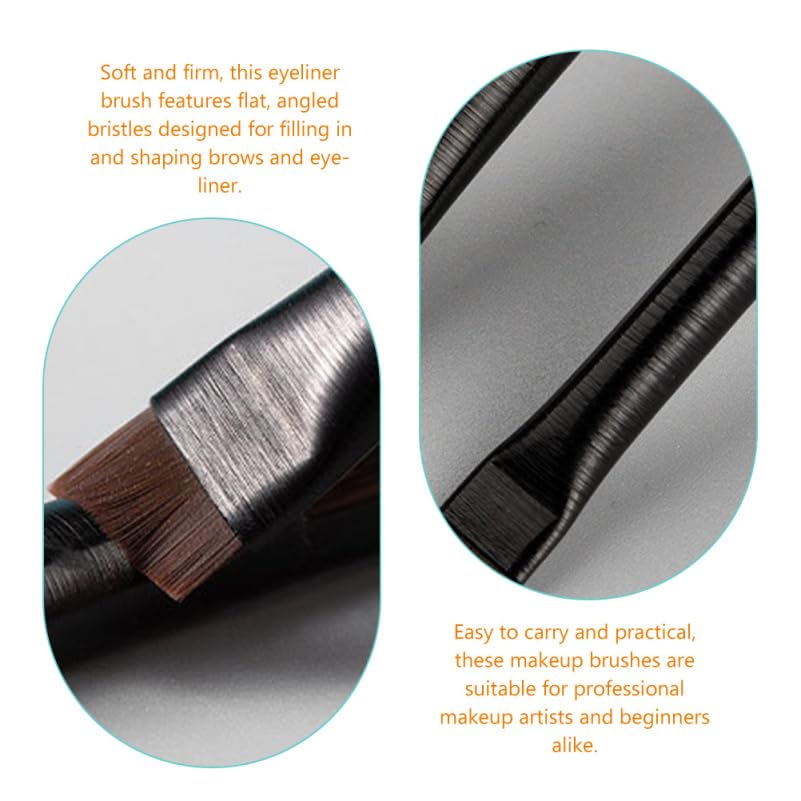 Eyebrow Brush Set - Ultra Fine Angled Eyeliner & Brow Brushes | Soft Bristles for Precise Eye Makeup