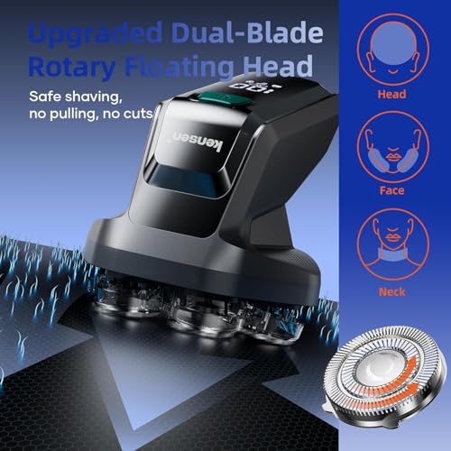 kensen 7D Head Shaver Replacement Head - Dark Gray, 7 Heads for S32