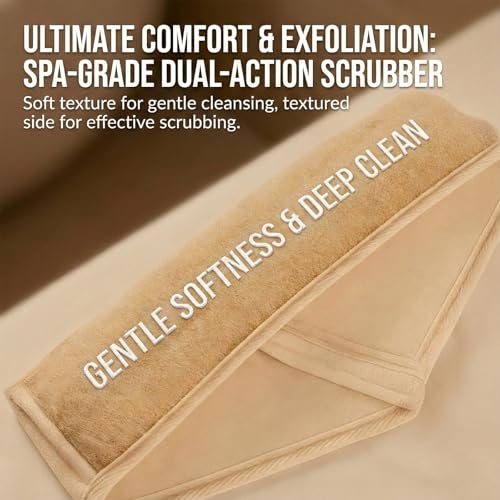 2-Pack Natural Loofah Back Scrubber Set with Exfoliating Body Loofah and Soap Bag