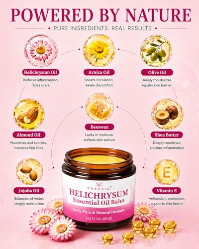 XUEBEIK Helichrysum Balm 2.12oz Moisturizing Skin Care for Dry, Sensitive Skin