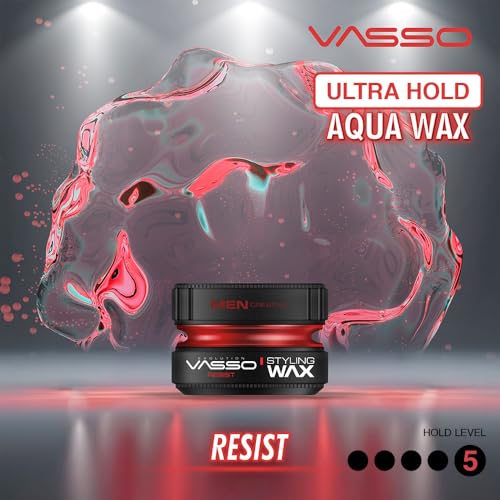 Vasso Resist Hair Styling Wax for Men, Ultra Hold, 5.07 fl oz