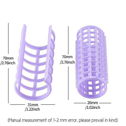 8 Pcs Plastic Hair Curlers for Women and Ladies - Salon & Home Use