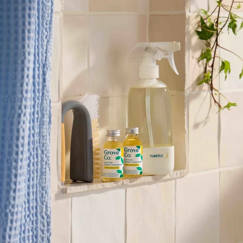Grove Co. Tub and Tile Cleaner Concentrate, Lemon & Eucalyptus, 2 Refills