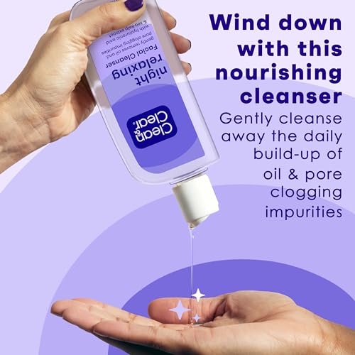 Clean & Clear Night Relaxing Deep Cleaning Face Wash - 8 oz (Pack of 2)