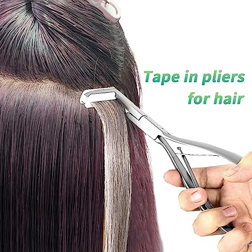 Hair Extension Tools Kit with Pliers & Tape Tabs, Professional Tape-In Sealer