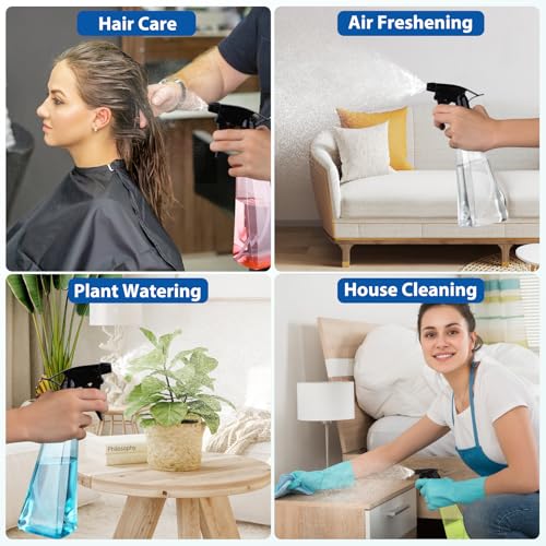 12 Oz. Spray Bottles (2-Pack) - Adjustable Leak-Proof, BPA-Free