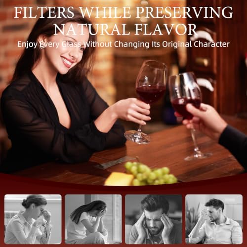 Portable Wine Filters Travel Pack - 12 Single-Use Wine Purifiers