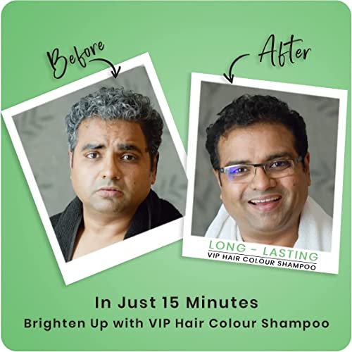 VIP 5-in-1 Hair Color Shampoo Black 180ml - Natural Hair Dye & Conditioner