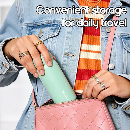LATIVEN 7oz Mini Insulated Water Bottle - Leak-Proof Pocket Flask for Hot & Cold Drinks