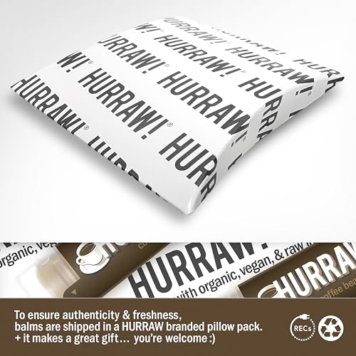 Hurraw! Coffee Bean Lip Balm 2-Pack Organic Vegan Natural Lip Care