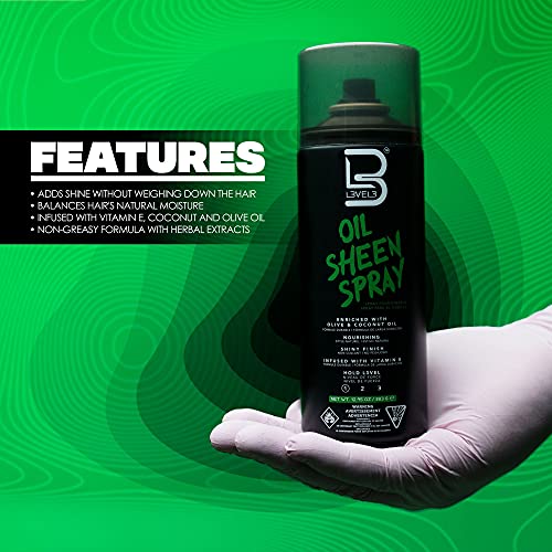 L3 Level 3 Oil Sheen Spray - Lightweight Shine with Vitamin E & Oils