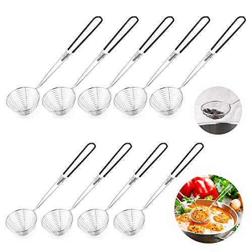 9-Piece Stainless Steel Spider Strainer Spoon Set for Hot Pot