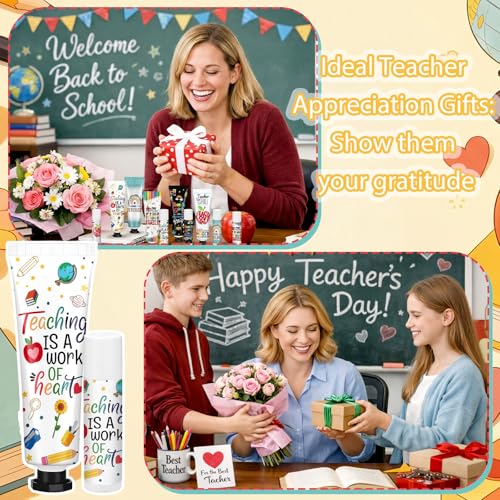 Loopeer 20 Sets Teacher Gift Set - Lip Balm & Hand Cream Travel Size