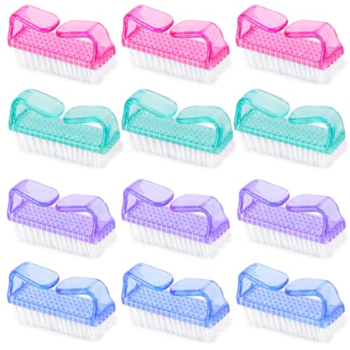 12 Pcs Nail Brush Set with Grip Handle for Nails & Toes