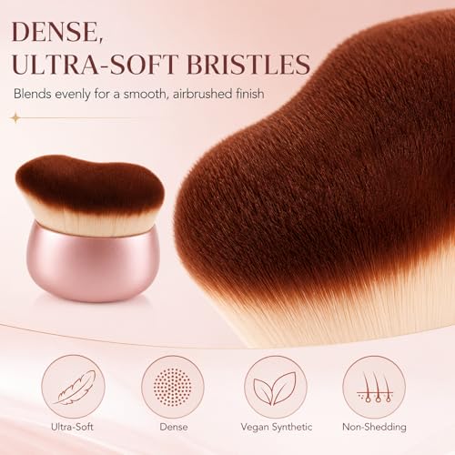 Wide Kabuki Body Makeup Brush for Self Tanner & Bronzer