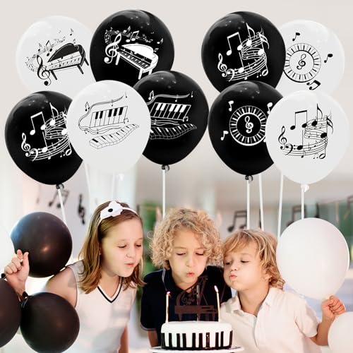 60PCS Piano Note Latex Balloons - Music Themed Party Decorations