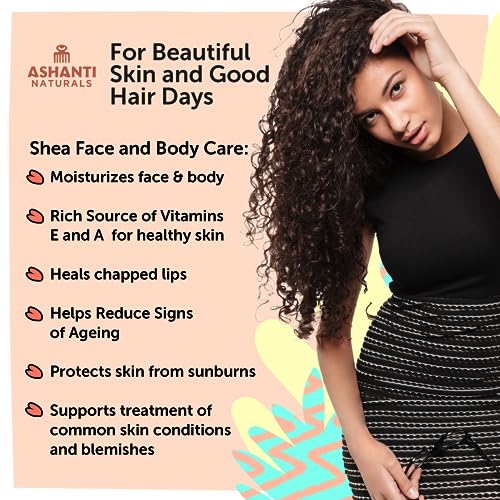 Ashanti Naturals Yellow Shea Butter 8oz - Natural Body & Hair Moisturizer