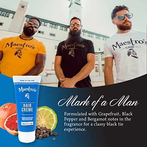 Maestro's Classic Mark of a Man Blend Hair Cream, 3.4 oz | Flexible Hold & Natural Finish