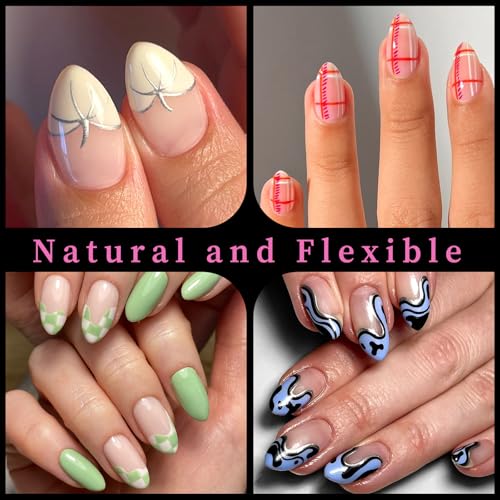 AddFavor Short Stiletto Gel Nail Tips - 240pcs Acrylic Nail Tips