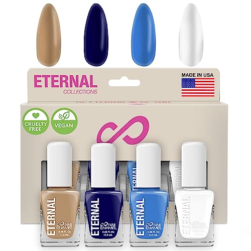 Eternal Nail Polish Set - 4 Long-Lasting, Quick-Dry, Cruelty-Free Colors