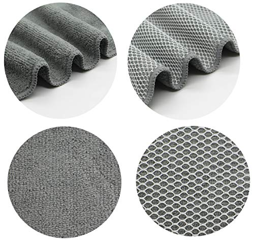 VeraSong Microfiber Cleaning Cloths, 12x12 inch, 8 Pack - Ultra Absorbent & Fast Drying Dish Rags