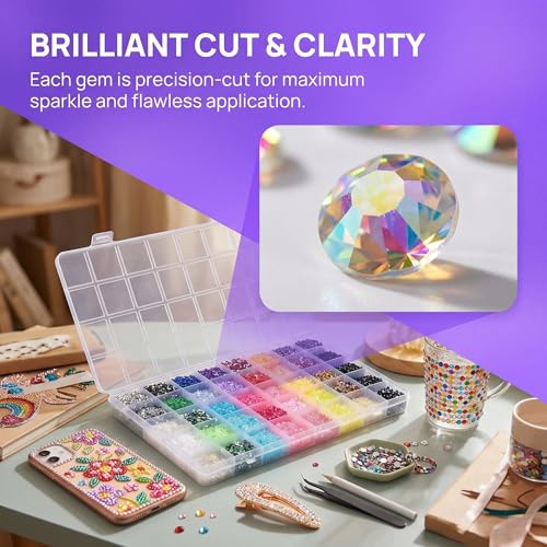 3mm Multicolor Jelly Rhinestones - 40000 pcs for Crafts & Nail Art