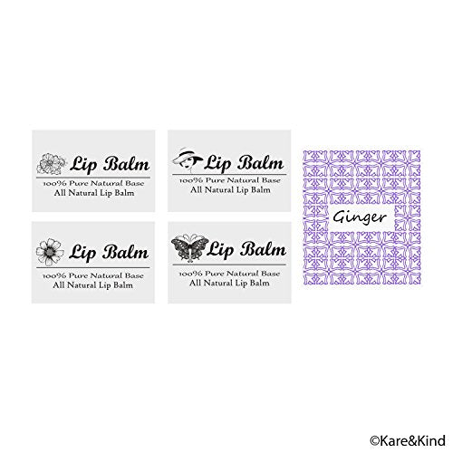 Kare & Kind 50-Pack Purple Lip Balm Tubes with Labels - 5.5ml Twist-Up