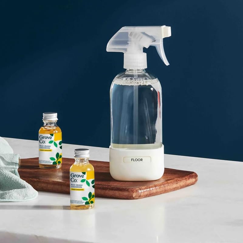 Grove Co. Refillable Glass Spray Bottle 16 oz White - Eco-Friendly Cleaning