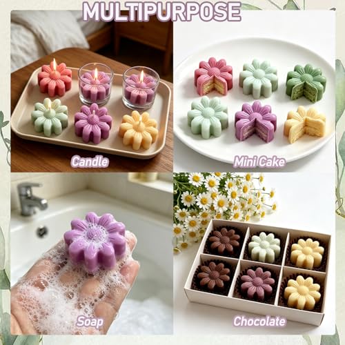 Daisy Flower Silicone Molds - 3 Pack for Baking & Crafts