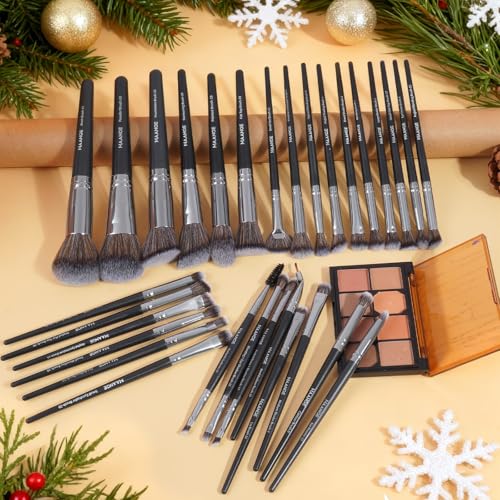 MAANGE 30-Piece Professional Makeup Brush Set with Case – Synthetic