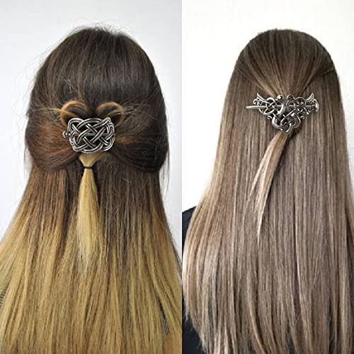 NSBELL Vintage Celtic Hair Clips Set - 6PCS Zinc Alloy Hairpins