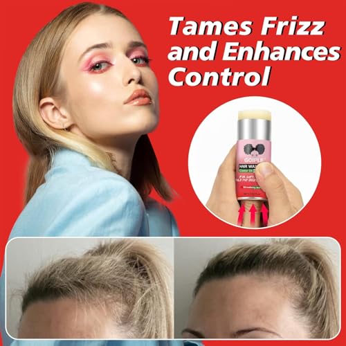 Goiple Hair Wax Stick for Frizz Control & Styling, Long-Lasting Shine & Flexibility, 2 x 2.7 oz
