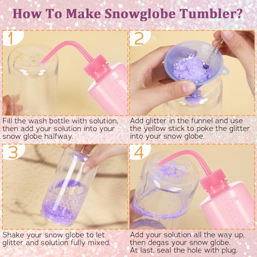 Maucircol 13-Piece Snow Globe Tumbler DIY Kit