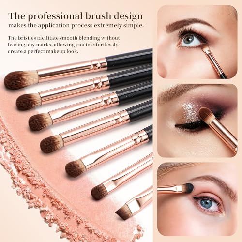 7-Piece Eye Makeup Brush Set for Precision Blending & Detailing