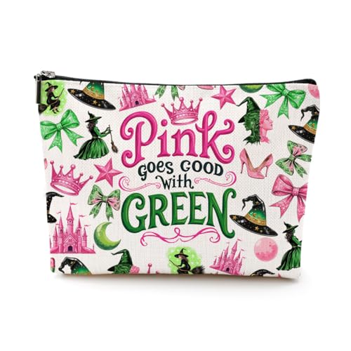 LONGXIN Witch Makeup Bag - Large Travel Cosmetic Organizer with Zipper