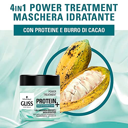 Schwarzkopf Gliss 4-in-1 Hair Mask with Protein & Cocoa Butter, 400ml